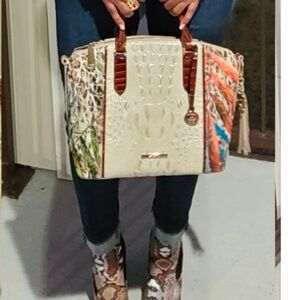 Brahmin Tropical 🌴 Leaf Bag with Tassel